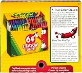CRAYOLA Wax Colouring Crayons 64 Pack Assorted Colors with Flip Top Box view 4
