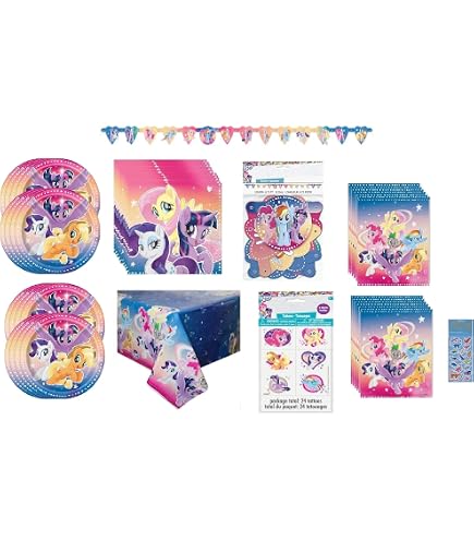 My Little Pony Birthday Party Bundle - 16 Plates, 16 Napkins, 1 Tablecover For 16 Guests - View #6