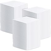 VitalCozy 150 Pcs Men Handkerchiefs, 16 x 16 Inch Soft Cotton Handkerchiefs, Thanksgiving & Christmas Gifts for Father Husband Boyfriend, DIY(White)