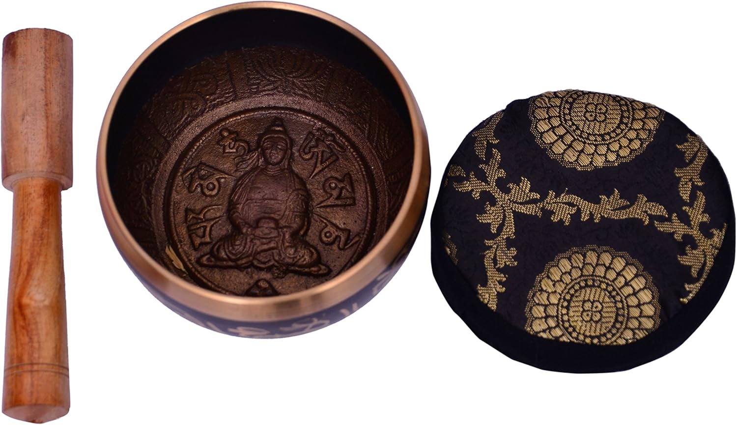 Purpledip Bell Metal Tibetan Buddhist Singing Bowl: Handmade Musical Instrument for Meditation 4.5 Inches (10639) - Image 3