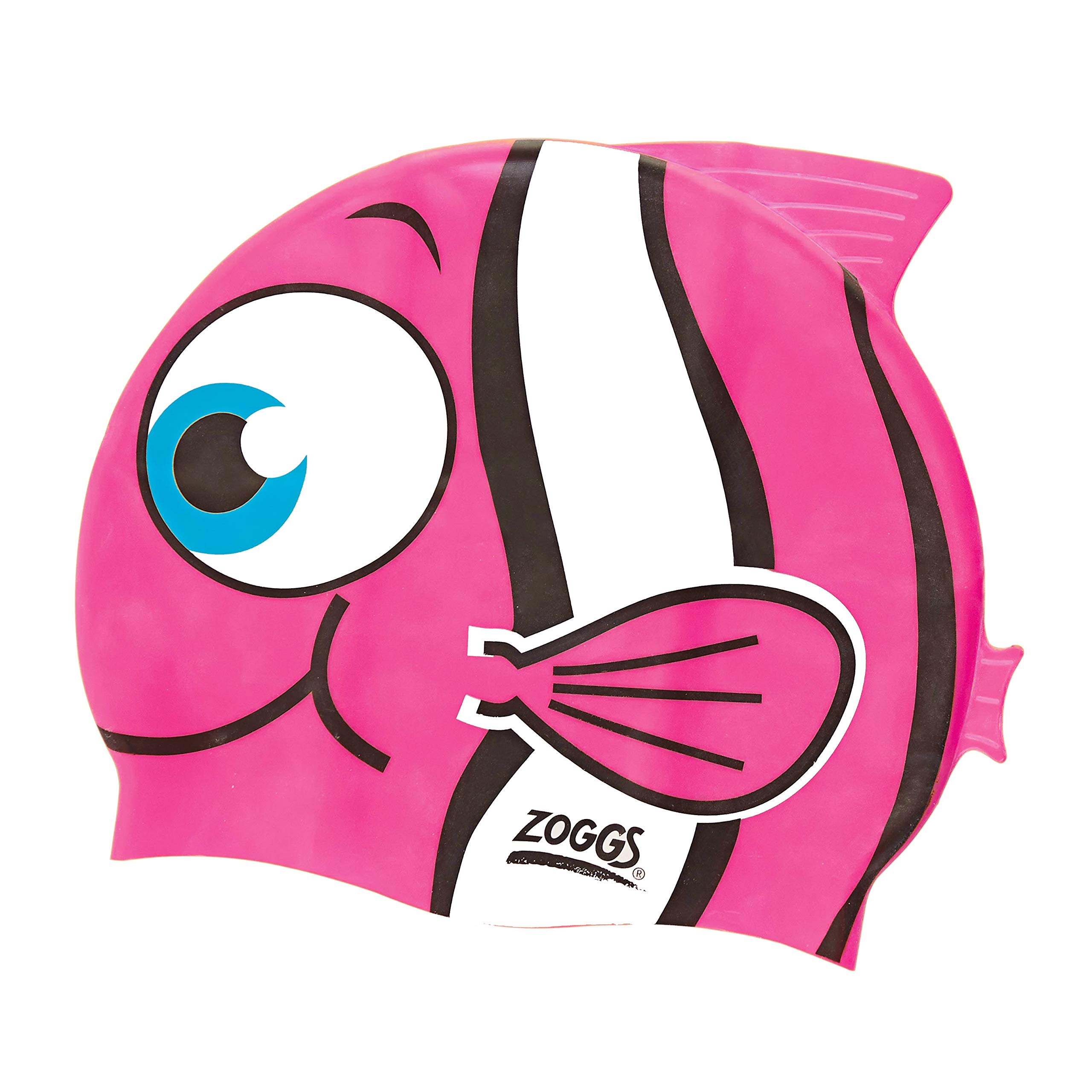 Zoggs Girls' Silicone Character Swimming Cap, Pink Goldfish, up to 14 years UK