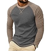 Askdeer Mens T-Shirt Long/Short Sleeve Cotton Shirts Casual Stylish Crewneck Shirts