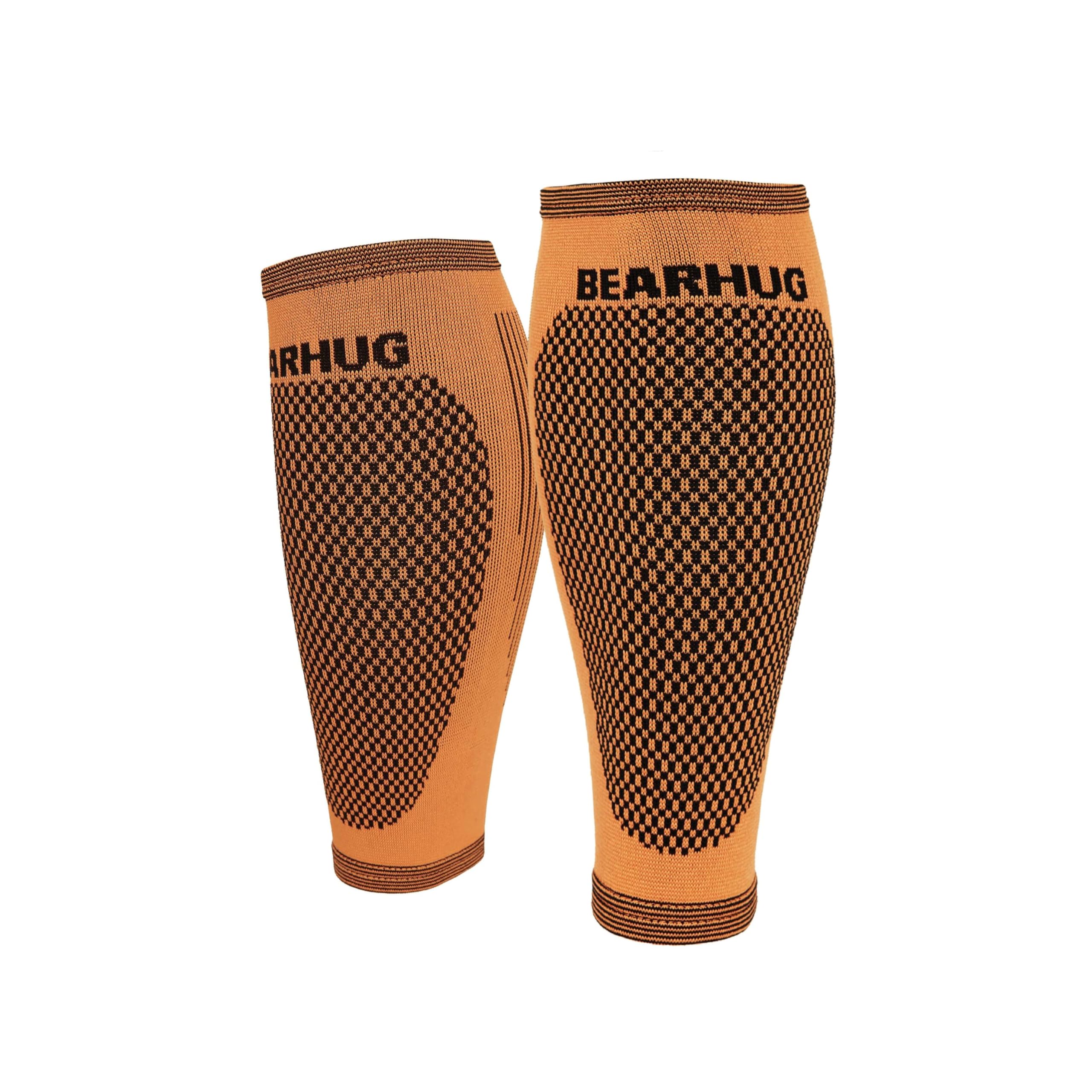 Bearhug Calf Compression Sleeve for Men and Women - Shin Splints Support for Torn Muscle and Leg Cramps - Bamboo Calf Support for Sports, Running, Gym, XXL