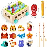 Seagoal Montessori 6-in-1 Wooden Fishing Sorting Toy for Toddlers 1-3 view 8
