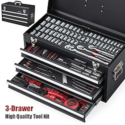 ARUCMIN 438-Piece Mechanics Tool Set with 3-Drawer