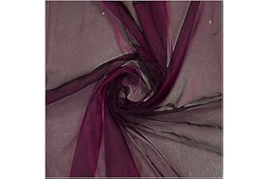 MDS-MEGADECORSUPPLY MDS Pack of 10 Yards Long Bridal Solid Sheer Organza Fabric Bolt for Wedding Dress, Fashion, Crafts, Decorations, Backdrop, Christmas Craft Supplies, Silky Shiny Organza Fabrics 44” Wide- Wine
