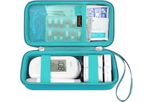 Canboc Diabetic Supplies Case, Carrying Organizer for Glucose Meter, Lancing Device, Blood Sugar Test Strips, Insulin Pens, A