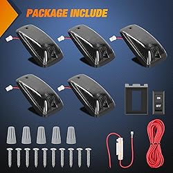 Nilight LED Cab Marker Lights 5 PCS 5 LED Smoke