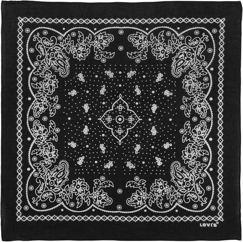 Paisley bandana de levi, chal man, preto (preto comum), tamanho único