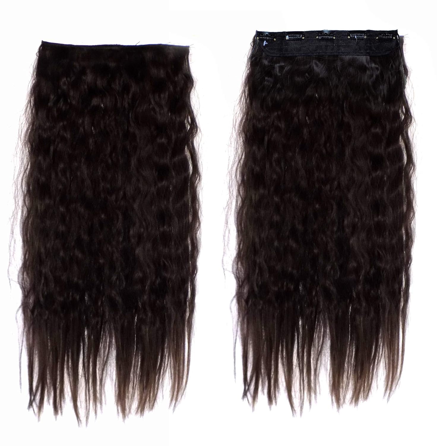 Majik 5 Head Clips Natural Curly Wavy Hair Extension For Women And