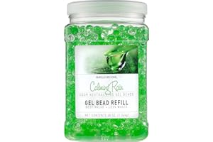 SMELLS BEGONE 48 oz Odor Eliminator Gel Bead Refill - Odor Eliminator for Bathrooms, Cars, Boats, RVs & Pet Areas - Made with Essential Oils - Calming Rain Scent