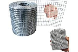 LOVEERCT Galvanized Hardware Cloth 1/4 Inch 4in X 20ft 23 Gauge Hot-dip Galvanized After Welding, Hot Dipped Galvanized Welded Cage Wire Mesh Roll, Handicraft Making Wire Mesh
