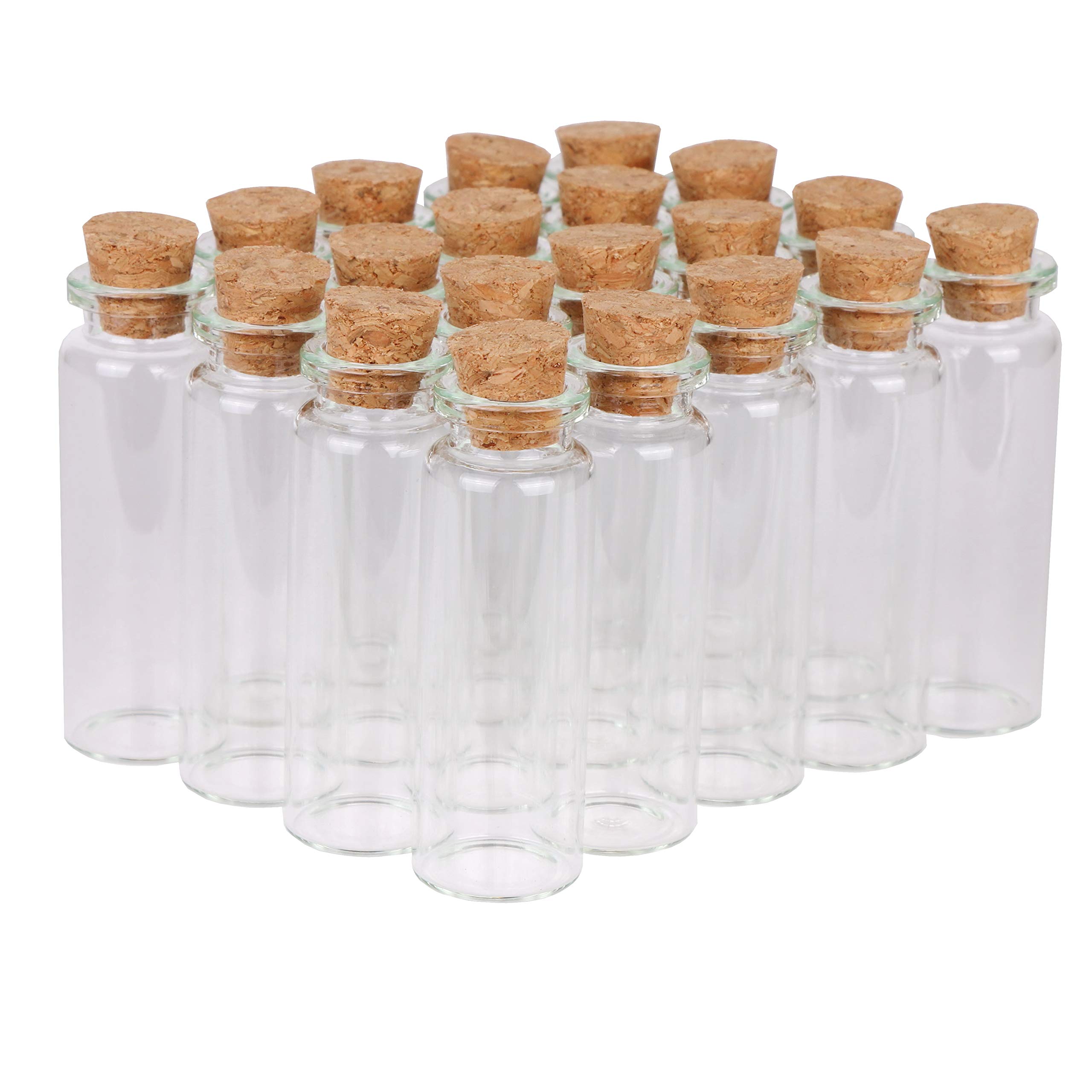 MaxMau 24 Sets 15ml Small Mini Glass Bottles with