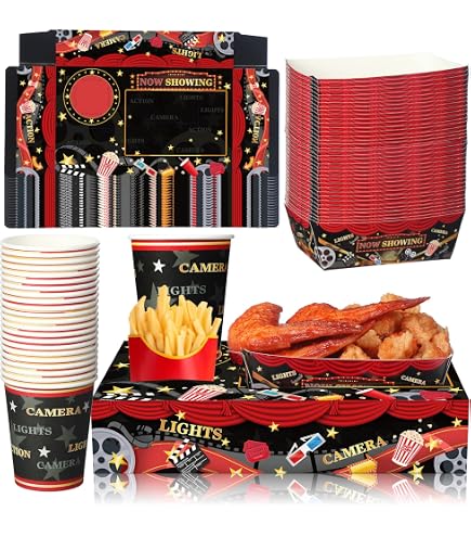 Fun Express Schindelboxen-Set – 12 Stück Für Filmabend & Hollywood-Party | Füllbar Mit Popcorn & Leckereien