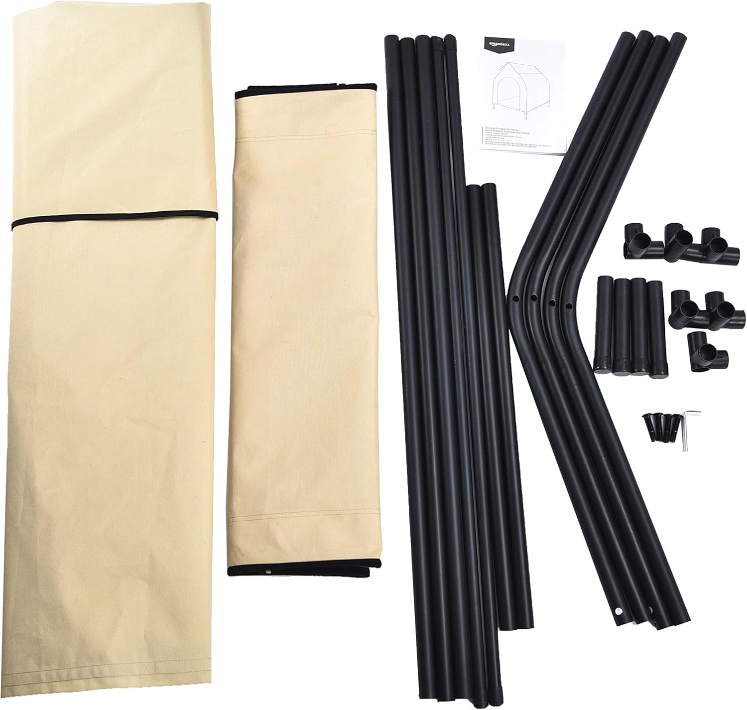 AmazonBasics Elevated Portable Pet House Large, Khaki BigaMart