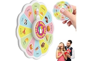 HI-YOMILAUGH Food Decision Wheel and Dice Fun Couples Game for Date Night Parties and Family Valentines Day Birthday Gift for Him Her Boyfriend Girlfriend Husband Wife Men Women Interactive Meal and Snack Picker