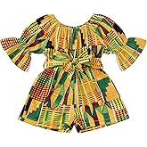 YOUNGER TREE African Baby Clothes Girl Dashiki Ankara Outfit Set