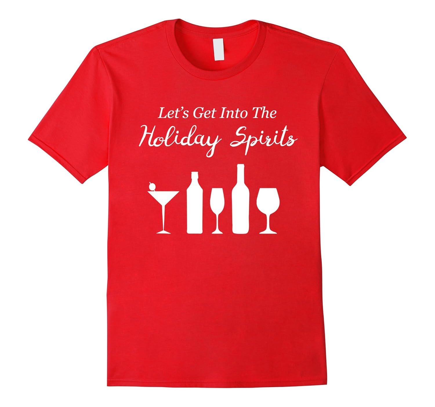 Holiday Spirit T-shirt Drinking Christmas Tee-ANZ