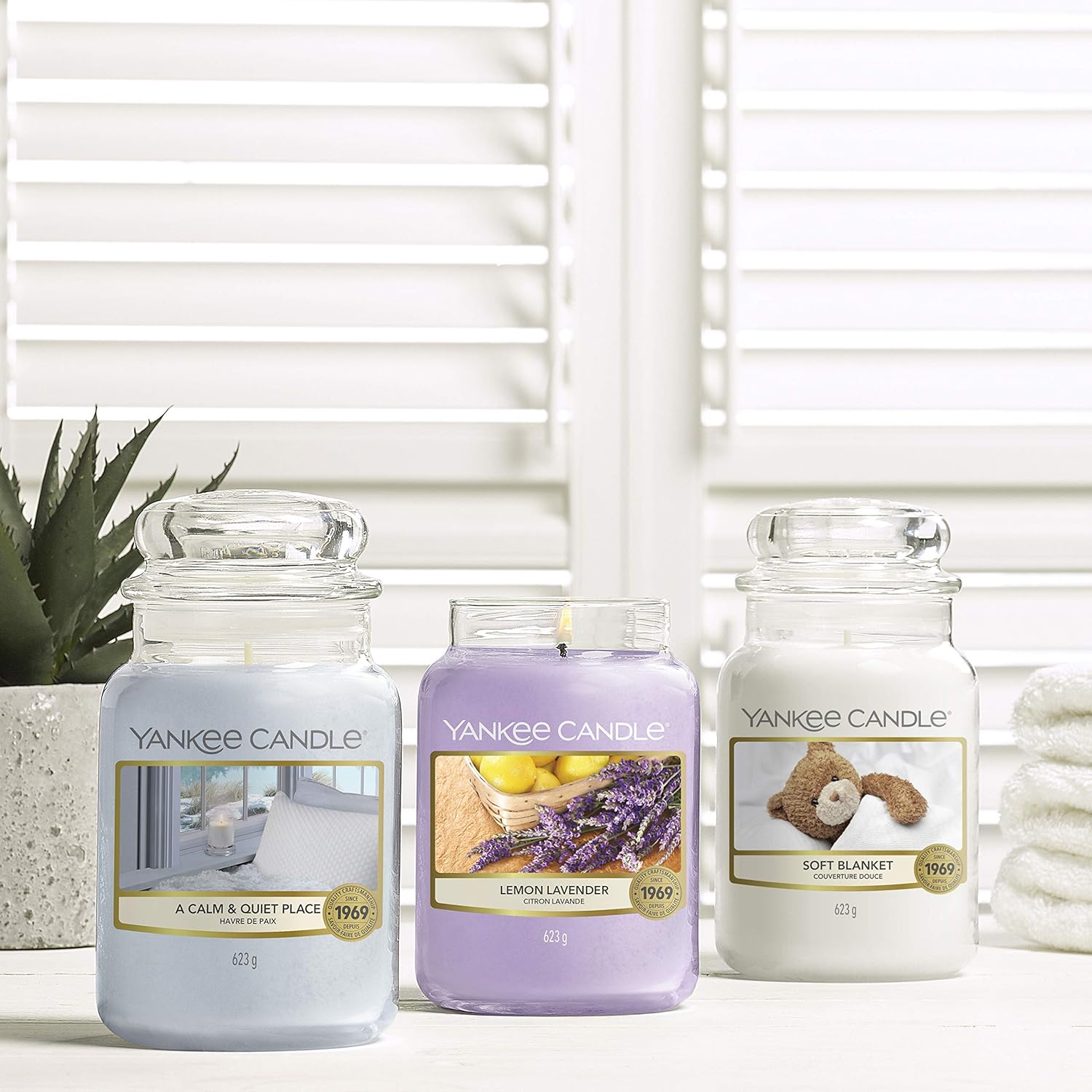 Yankee Candle 1073481EZ Large Jar Candle Lemon Lavender: Home & Kitchen