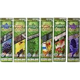 12 Total Natural Juicy Jays Hemp Wraps Variety Pack Bundle Mixed Flavors (6 Packs of 2) Made of Pure Hemp Non Tobacco + Limited Beamer Smoke Sticker