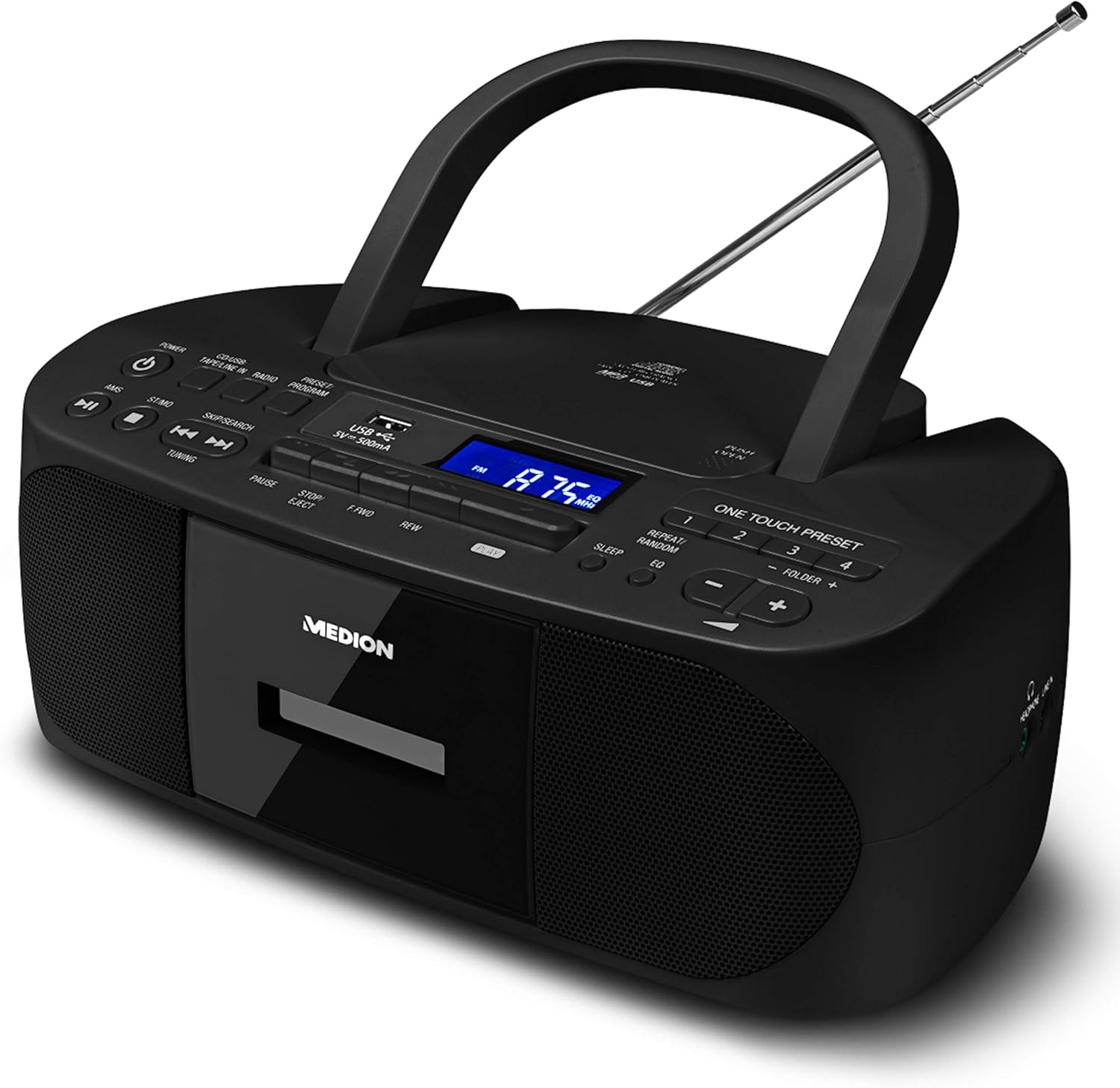 Medion E64070 Stereo Radio with CD Recorder, Cassette, Tape, USB Port ...