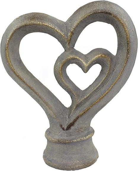 Daro Deko Garten Skulptur Zwei Herzen Xl 46cm X 18cm X 55cm Amazon De Garten