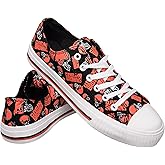 FOCO Cleveland Browns NFL Womens Low Top Repeat Print Canvas Shoes - 6