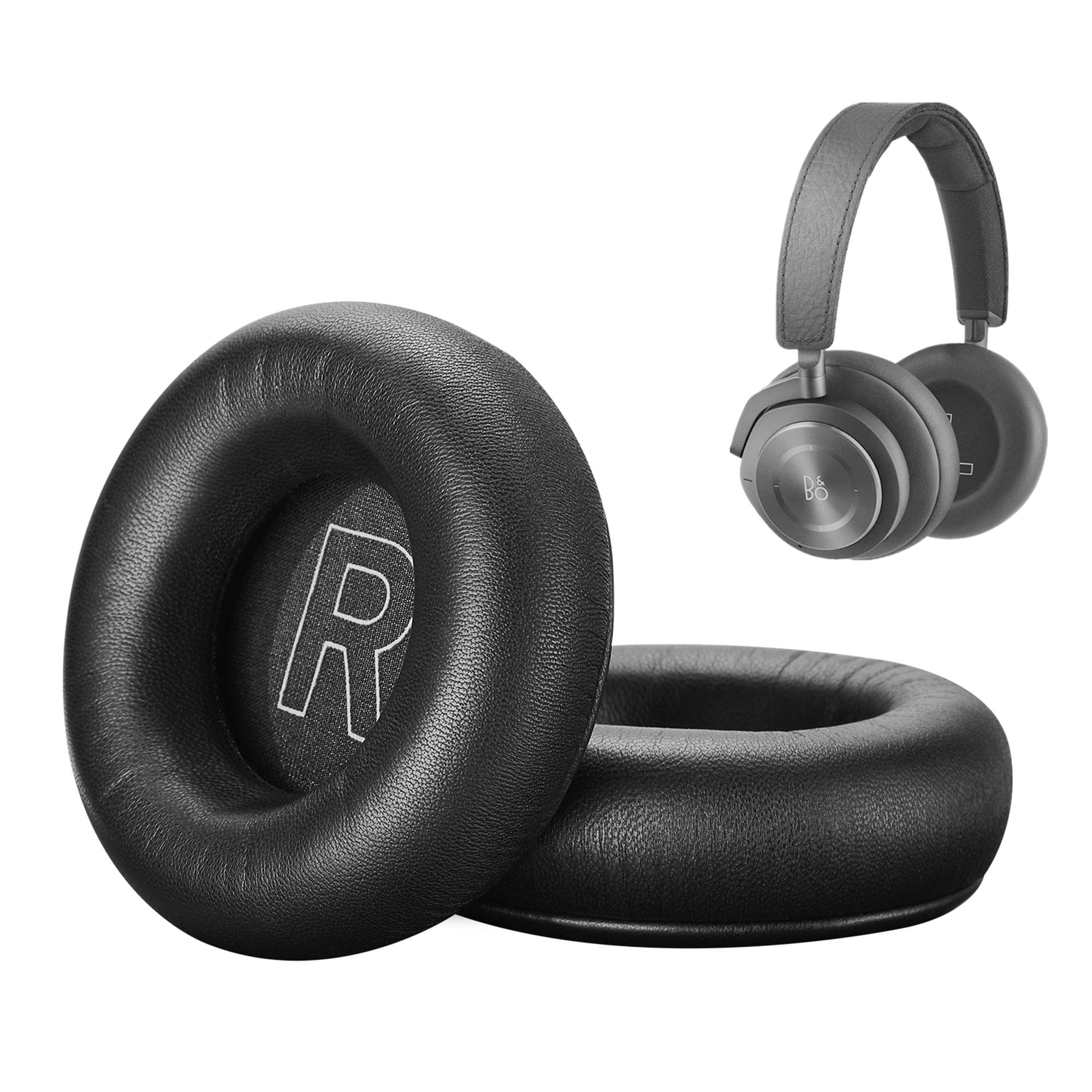 AHG Accessory House Global Ear pads cushions compatible with Bang & Olufsen Beoplay H9 3rd Gen (Not compatible with H9 / H9i) and Beoplay HX headphones Premium Sheepskin Leather (Black)