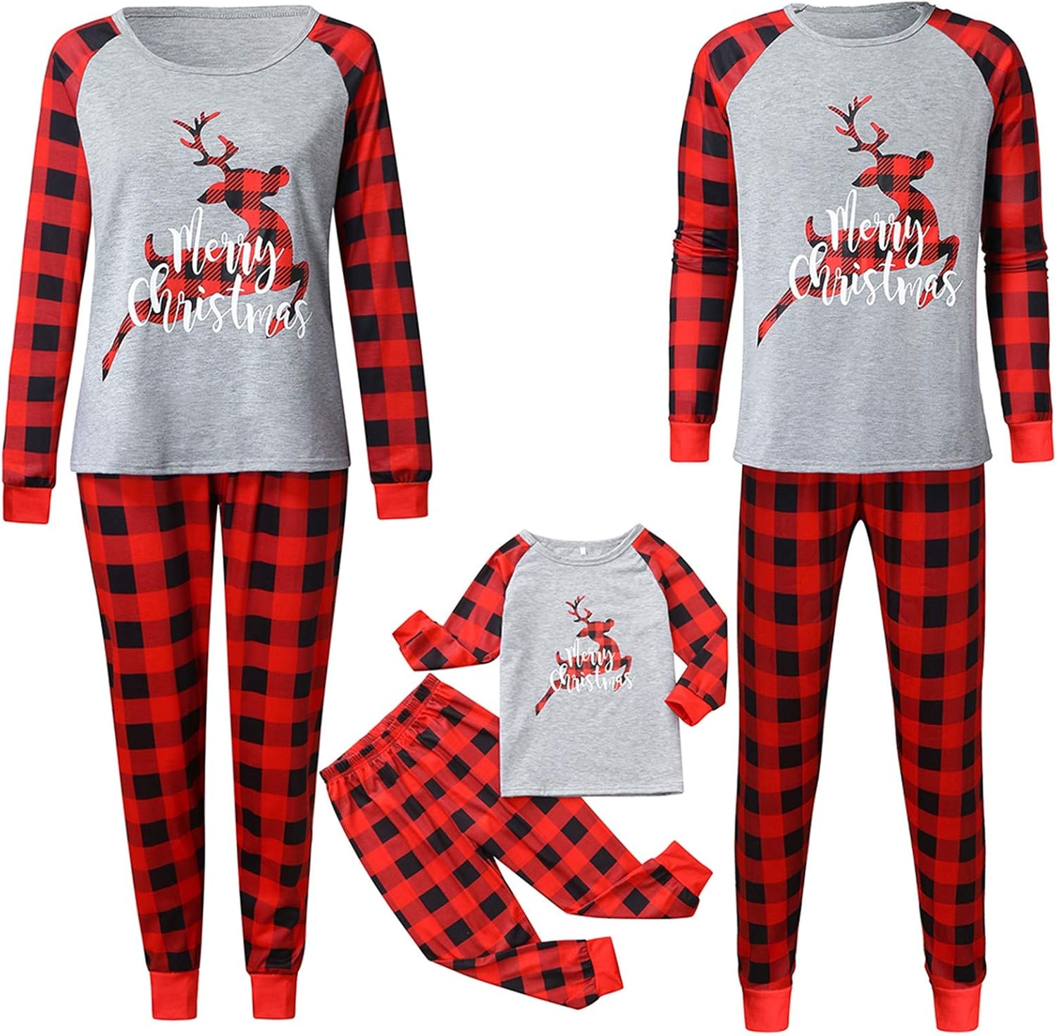 Christmas Family Sleepwear Winter Kids Women Men Printed Elk Sets Pj Striped Pajamas Matching Mat Bags World Famous Sale Online Www Klevering Com
