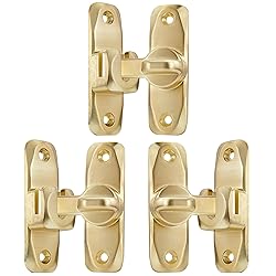 INIRET 3 Packs Barn Door Latches,Gold 90/180 Degree