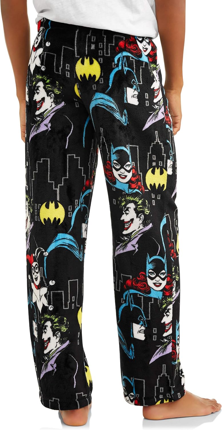 DC Comics Batman Logo Print Men's Lounge Pajama Pants Size L Large New