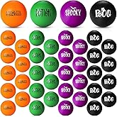 Realspring 40 Pieces Halloween Stress Balls Bulk 1.57 inches Mini Relieve Stress Squeeze Balls for Treat Bag Filler Party Favors Carnival Class Rewards Gifts (Multi Colors,Mixed Patterns)