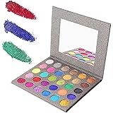 30 Colors Pressed Glitter Eyeshadow Professional Makeup Palette Dry Shimmery Powder Cosmetics For Party Make Up With Mirror