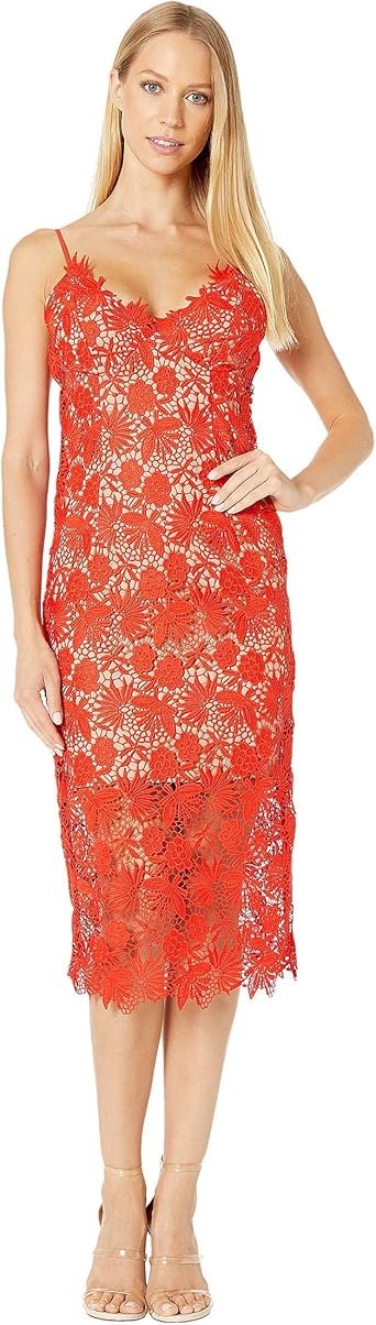 amazon red lace dress