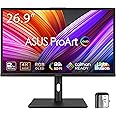 ASUS ProArt Display 27”4K HDR RGB OLED Professional Monitor (PA27DCE-K) - UHD (3840 x 2160), 99% DCI-P3, HLG, ΔE < 1, USB-C PD 80W, Hardware Calibration, Calman Ready, X-rite i1 Display Pro Calibrator