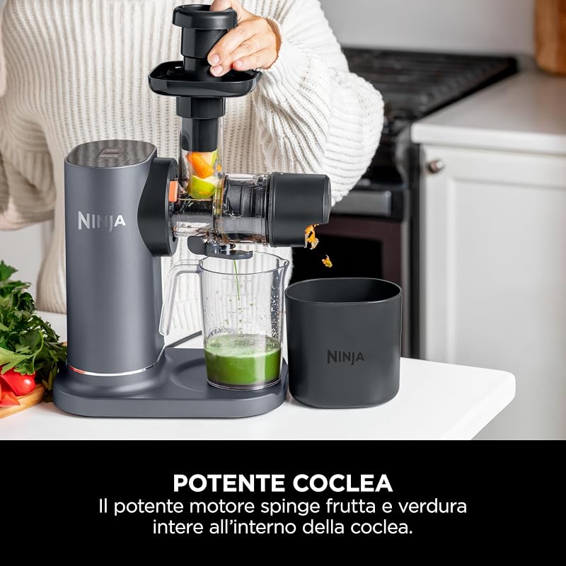 Cold Press, Estrattore di Succo, Caraffa da 700ml, Grigio JC151EU