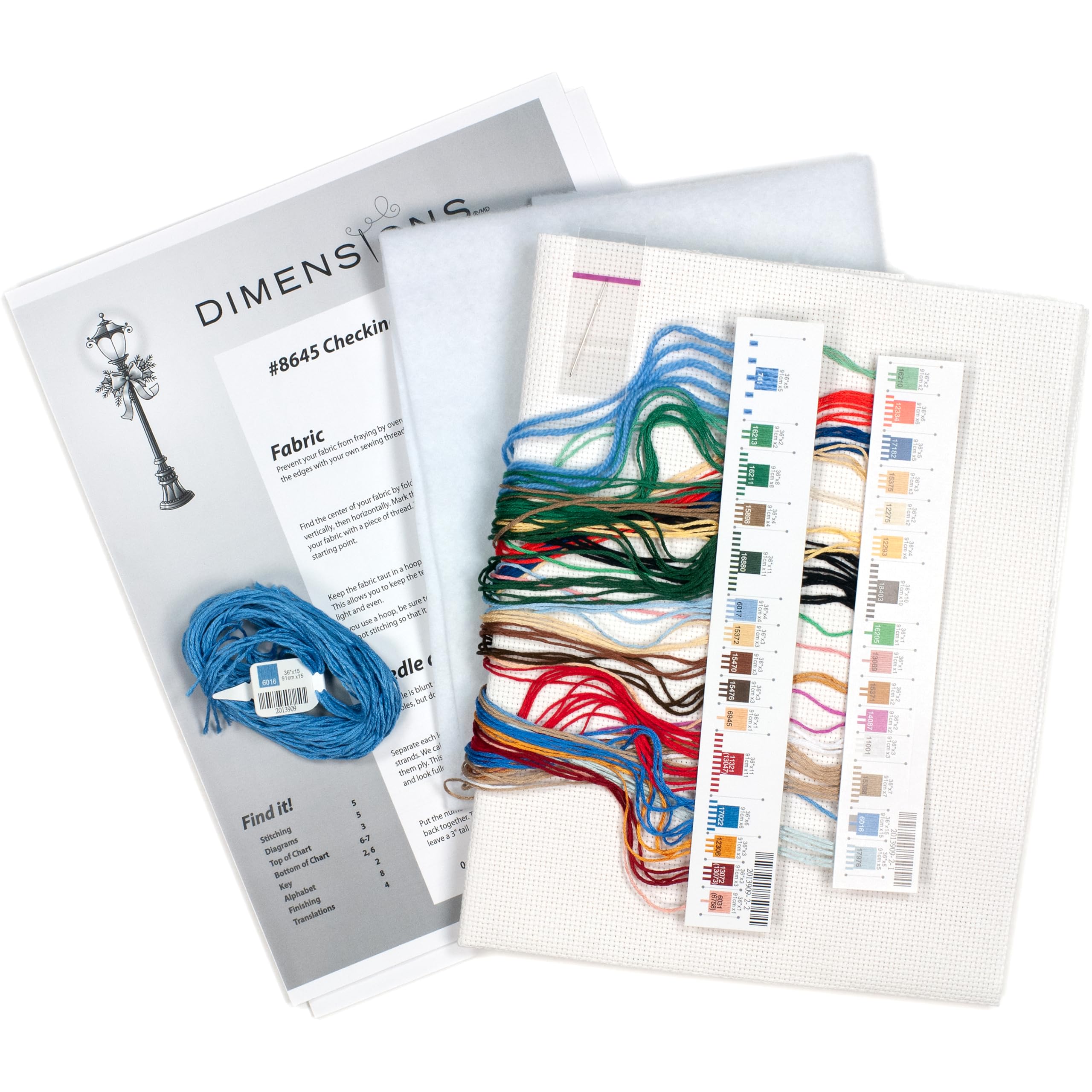Dimensions Counted Cross Stitch ''Checking His List'' Personalized Christmas Stocking Kit, 14 Count White Aida, 16''