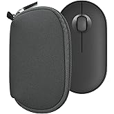 kwmobile Neoprene Case Compatible with Logitech Pebble Mouse 2 M350s / M350 - Case for Mouse Soft Pouch Carry Bag - Dark Grey