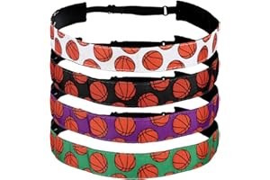 AMCAMI 4 Pcs Sports Headbands Non Slip Head Bands for Girls