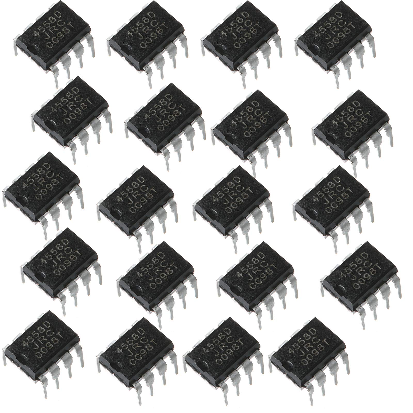 Photo 1 of Bridgold 20pcs JRC4558 4558 Low Noise Dual Operational Amplifier,8-DIP.