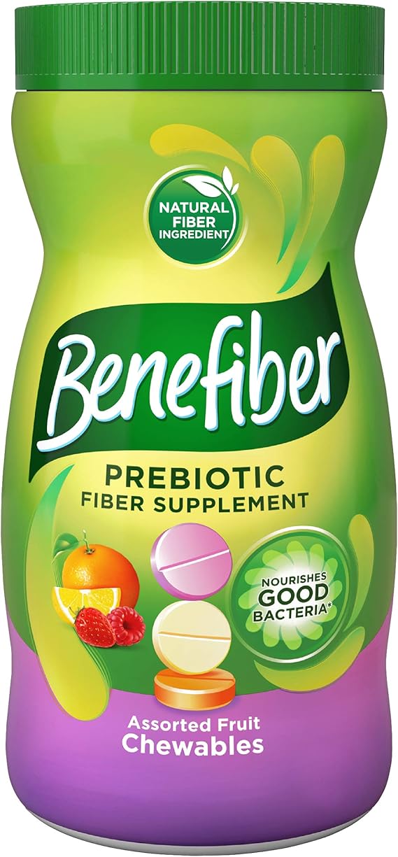 Benefiber Daily Prebiotic Fiber Supplement, Chewable Tablet for