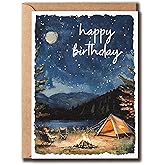 NoNi93Art Happy Birthday Card - Camping Birthday Card - Adventure - Outdoor Lover - Camping Lover - Gift For Family And Friend - Cute