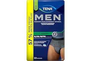 TENA Men Maximum Plus Protective Underwear, XL/XXL, 22 Count
