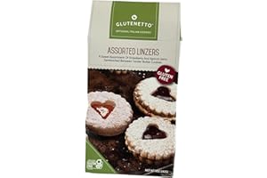 GENERIC Gluten Free Assorted Linzer -Glutenetto Artisanal Italian Cookies Strawberry and Apricot Net Wt. 5oz (142g)