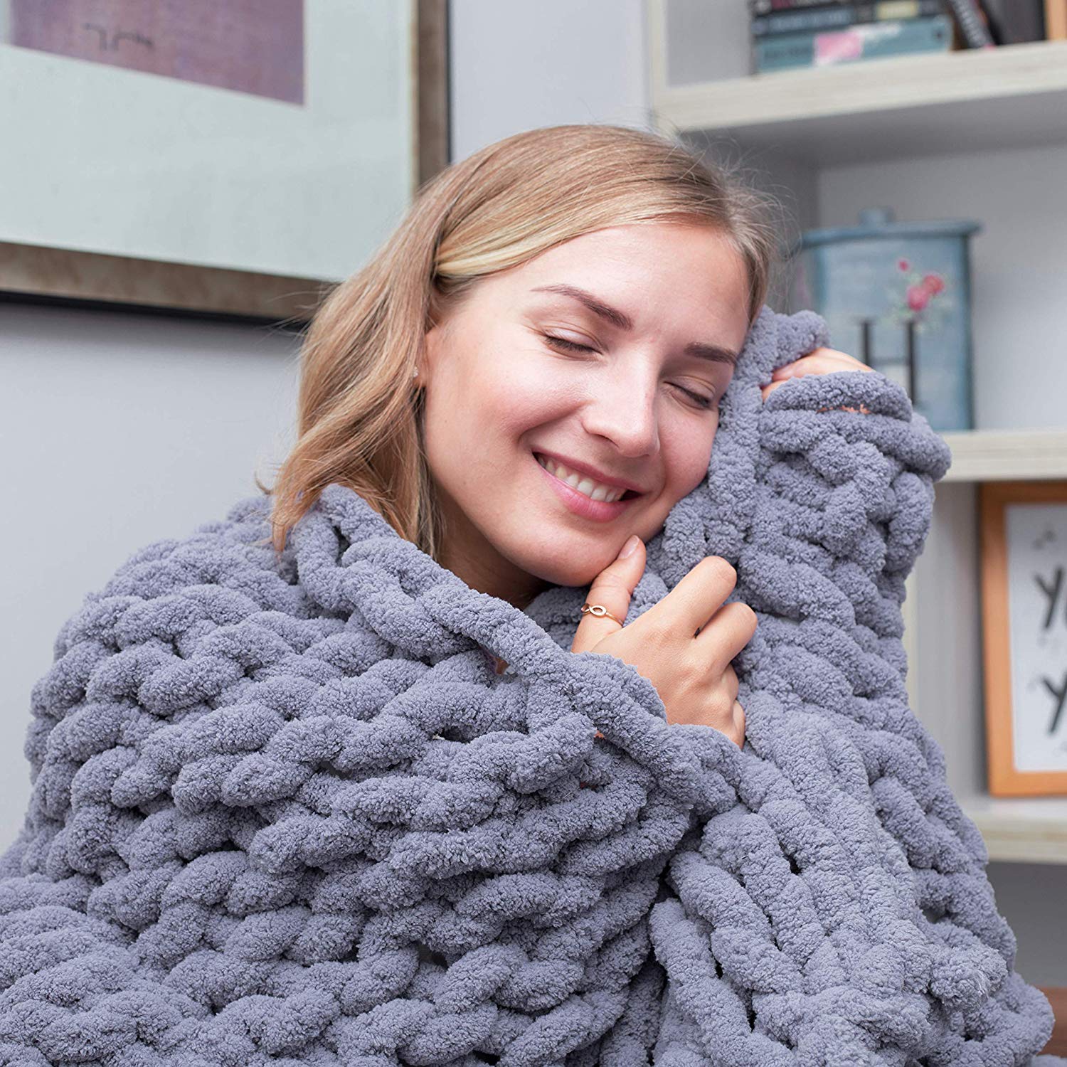 Inshere Luxury Chunky Knit Throw Blanket (48\