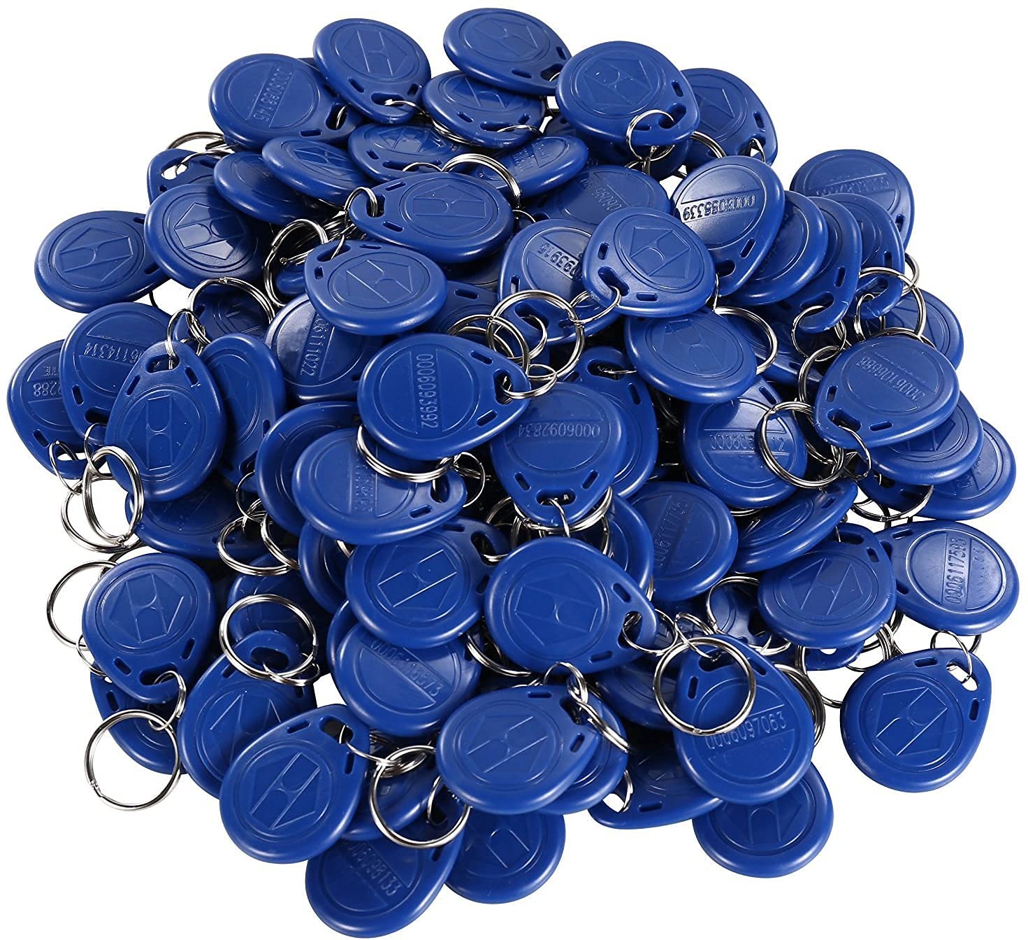 100pcs 125Khz RFID Proximity FRID Card Keyfobs for The RFID Reader Use Bule