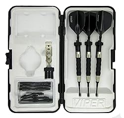Sure Grip Viper Black Soft Tip Darts with Dart Case