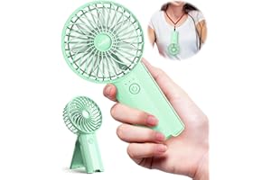 AaoLin Handheld Fan [6-15H Working Time] Foldable Hand Held Fan USB Rechargeable, 4 Speeds Portable Personal Mini Fan, Battery Operated Desk Fan for Stylish Girl Women Travel/Commute/Makeup/Office