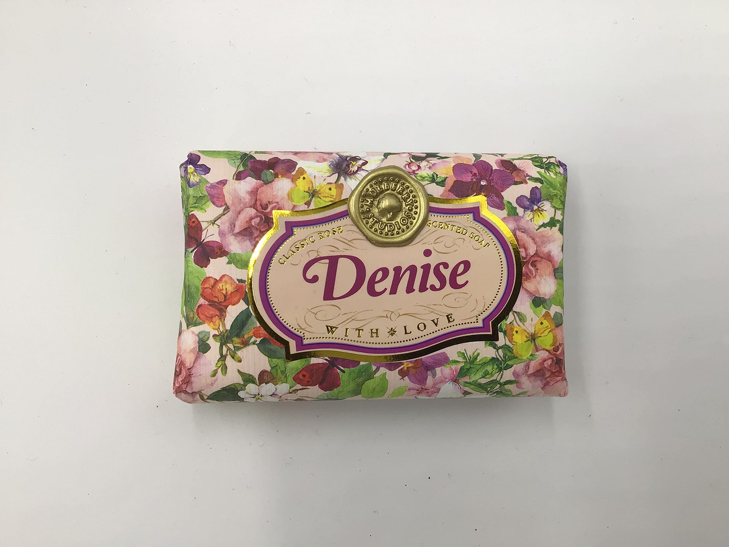 Denise - Gift Soap Bar For Her Birthday Rose Scent Mum Grandmother Cleanser Lather Present Girl
