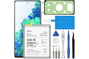 GOBAT Replacement for Samsung Galaxy S20 FE Battery,5150mAh High Capacity Compatible with Samsung Galaxy S20 FE Model (SM-G781B G781U G781W SM-A526 A526B/DS A5260 A526W) with Tool Kits,EB-BG781ABY